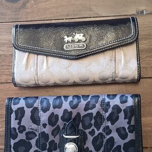 Coach Wallets Black Cheetah Print, Brown and Tan Both in Very Good Condition🙂.